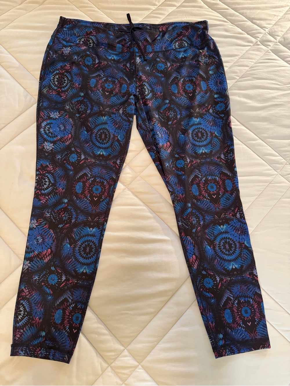 Danskin Blue Patterned Yoga Pants / Active Leggings XXL